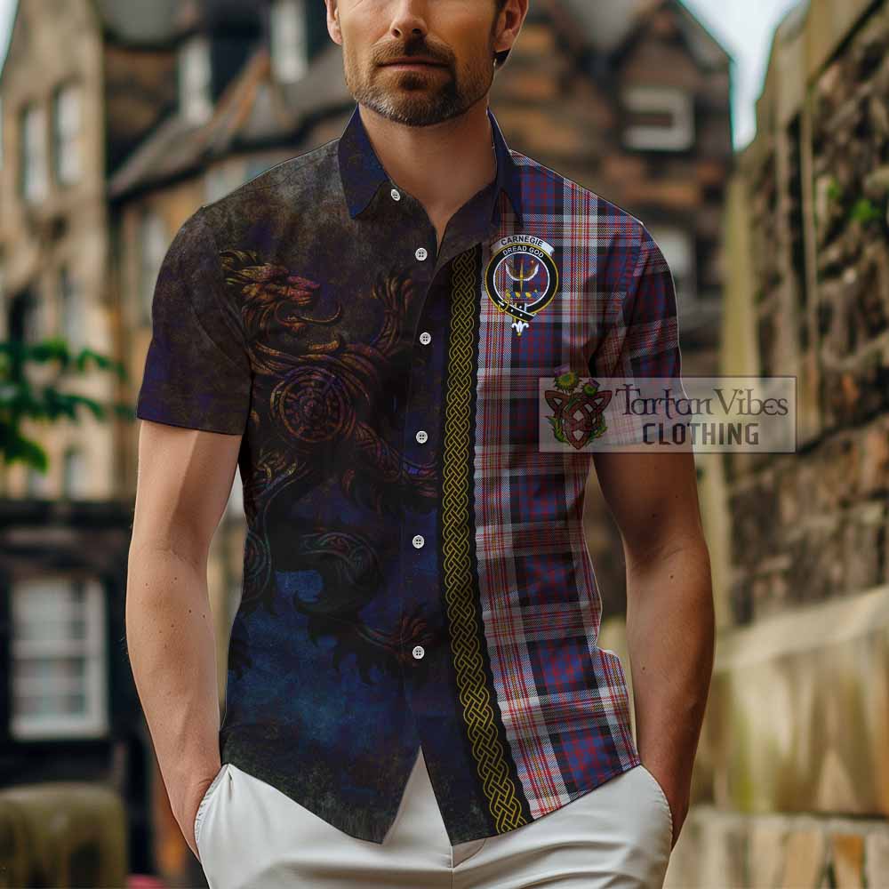 Carnegie Tartan Family Crest Hawaiian Shirt Alba Gu Brath Be Brave Lion Ancient Style - Tartan Vibes Clothing