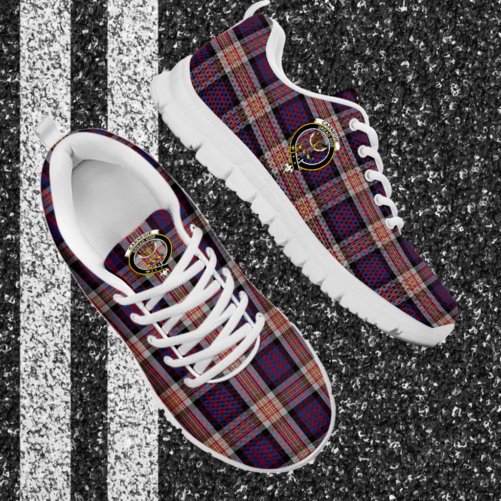 Carnegie Tartan Sneakers with Family Crest - Tartan Vibes Clothing