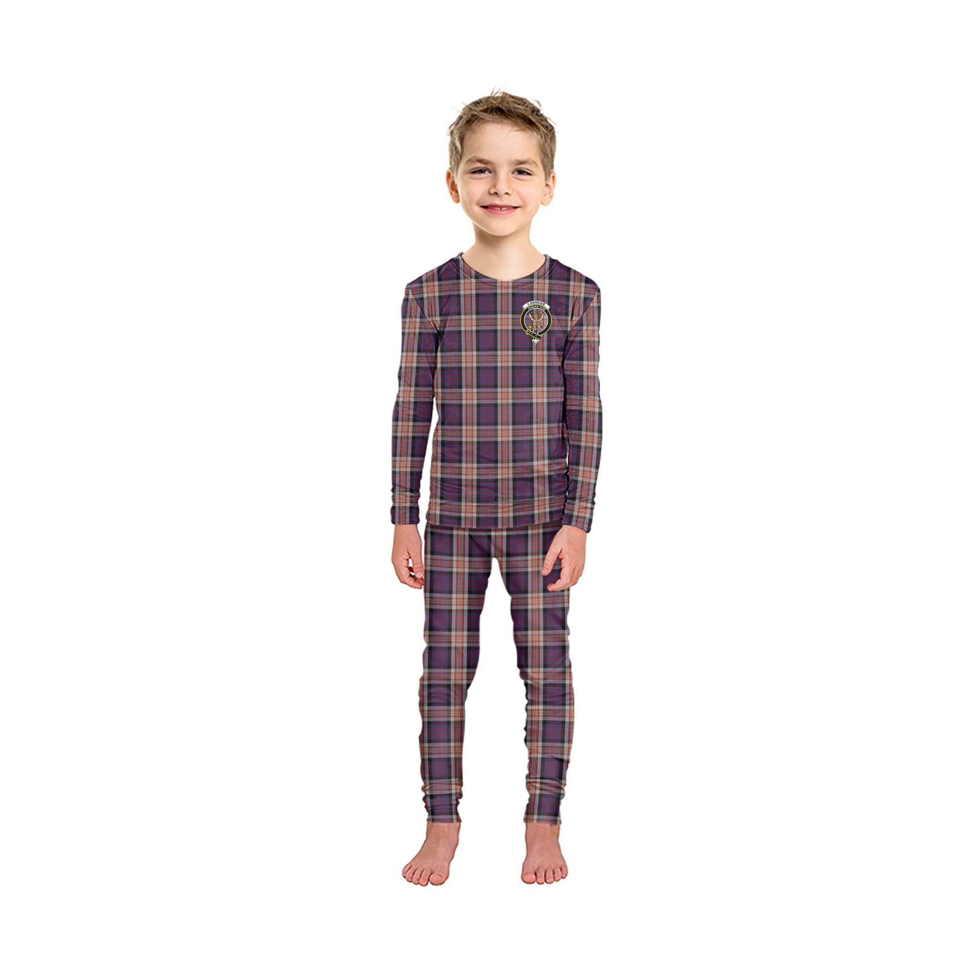 Carnegie Tartan Pajamas Family Set with Family Crest - Tartan Vibes Clothing
