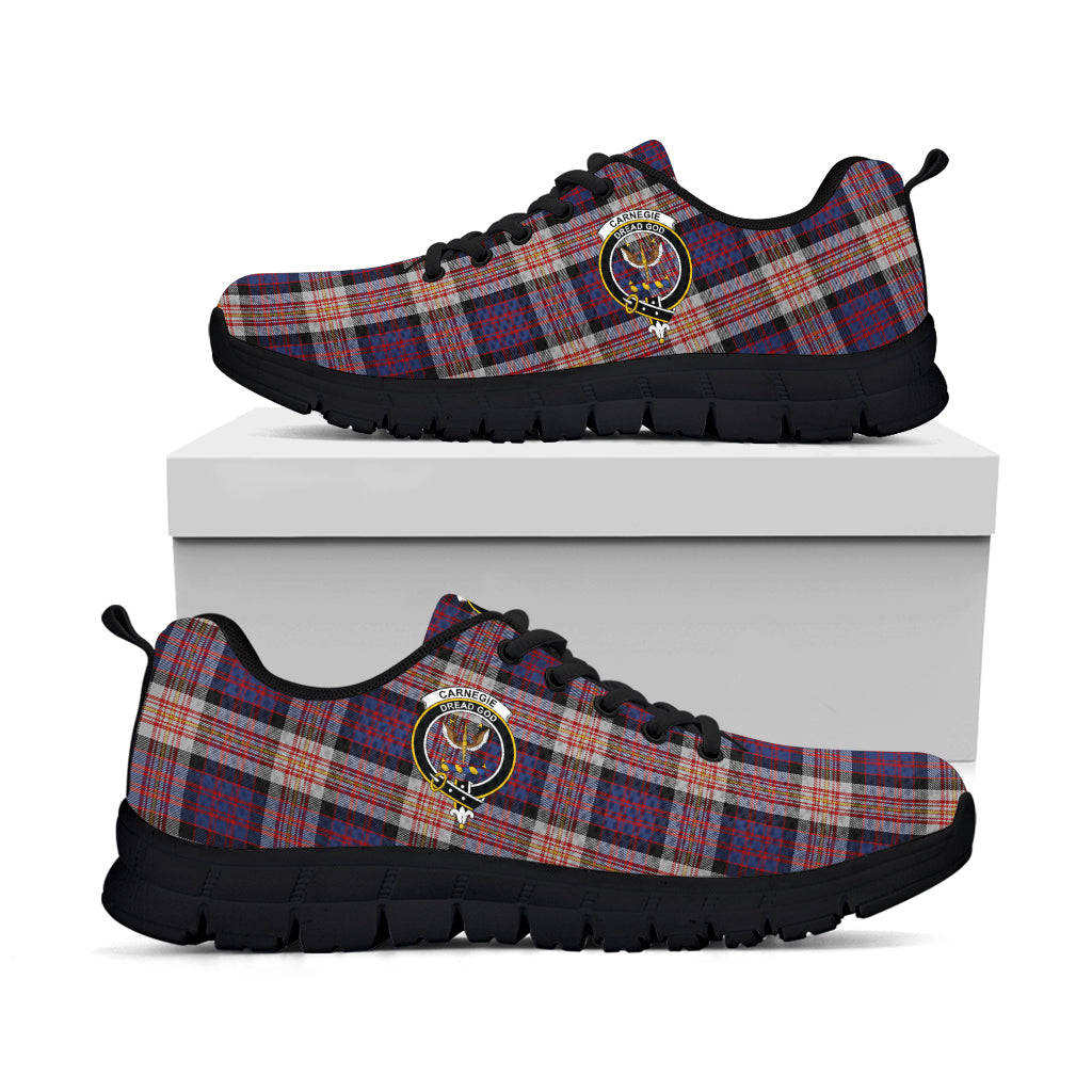 Carnegie Tartan Sneakers with Family Crest - Tartan Vibes Clothing