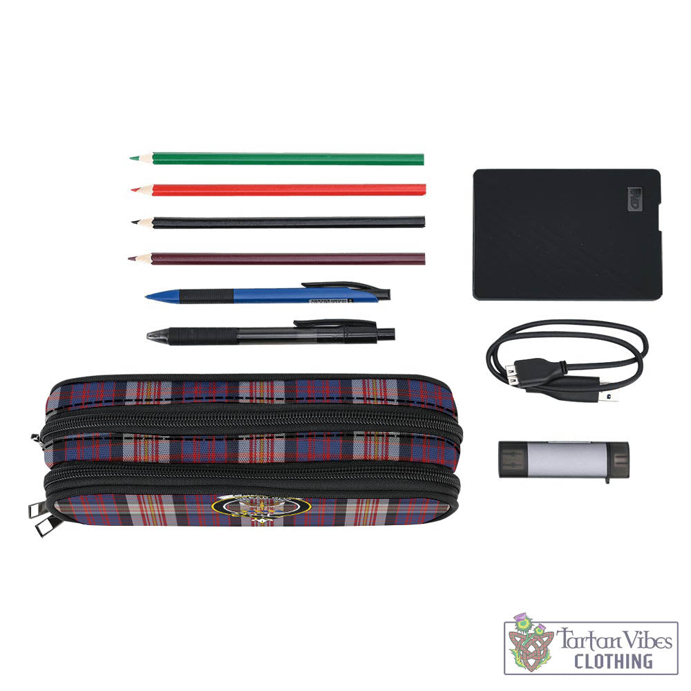 Carnegie Tartan Pen and Pencil Case with Family Crest - Tartan Vibes Clothing