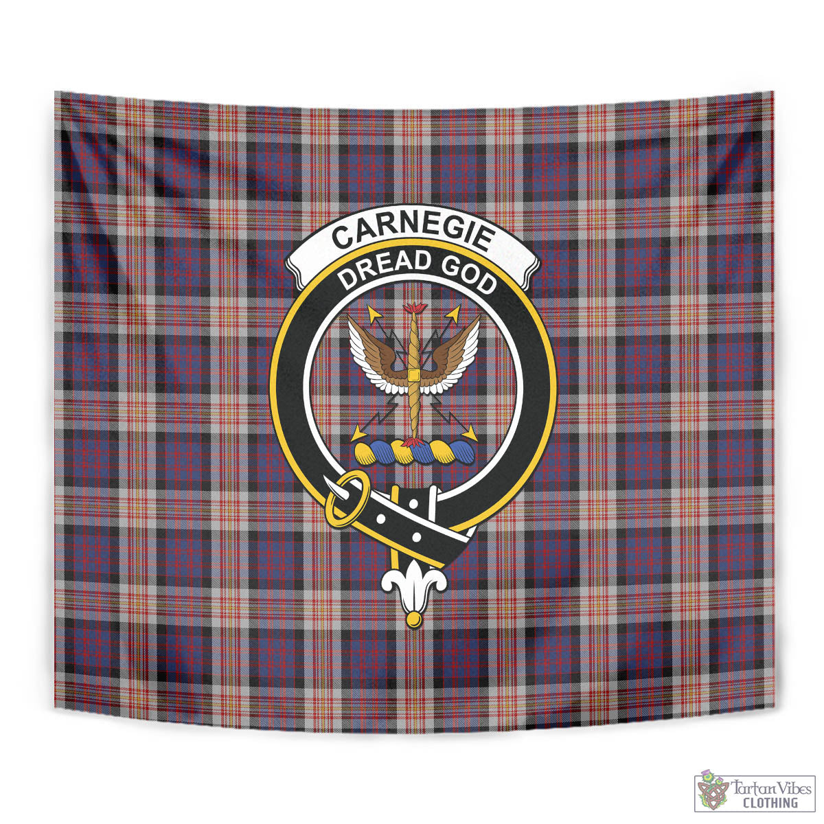 Carnegie Tartan Tapestry Wall Hanging and Home Decor for Room with Family Crest - Tartan Vibes Clothing