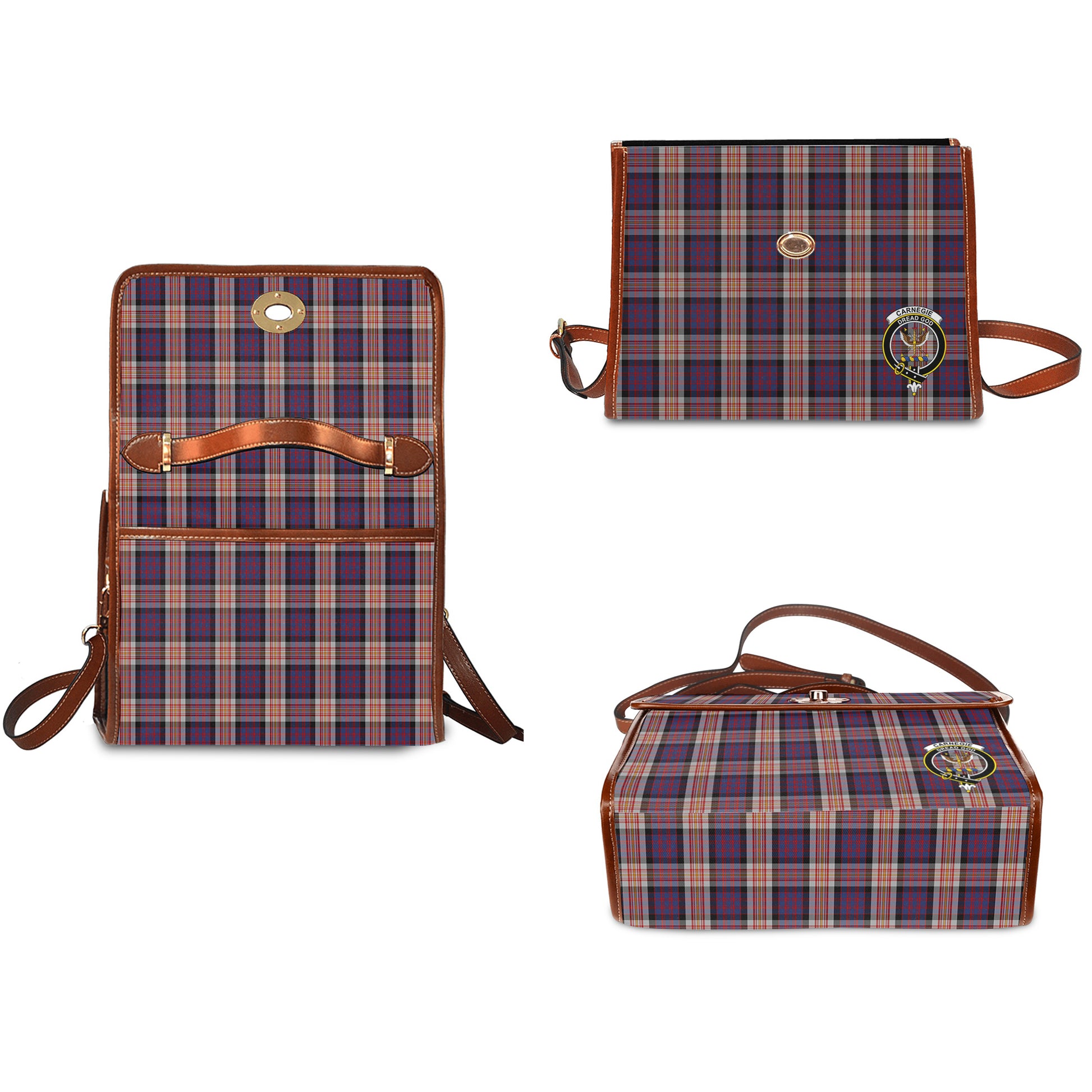 carnegie-tartan-leather-strap-waterproof-canvas-bag-with-family-crest