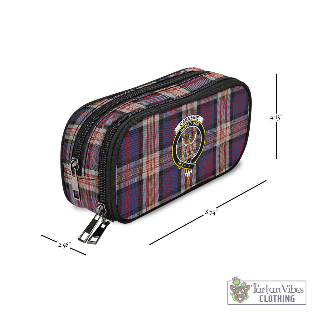 Carnegie Tartan Pen and Pencil Case with Family Crest - Tartan Vibes Clothing
