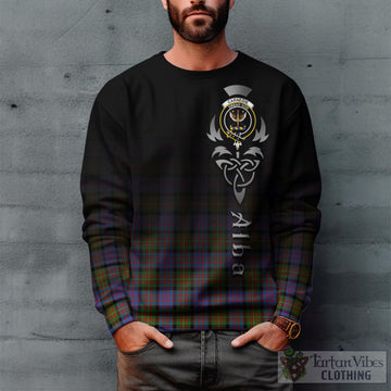 Carnegie Ancient Tartan Sweatshirt Featuring Alba Gu Brath Family Crest Celtic Inspired