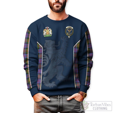 Carnegie Ancient Tartan Sweater with Family Crest and Lion Rampant Vibes Sport Style