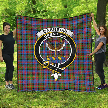 Carnegie Ancient Tartan Quilt with Family Crest