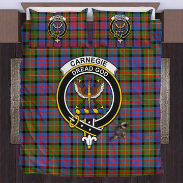 Carnegie Ancient Tartan Bedding Set with Family Crest