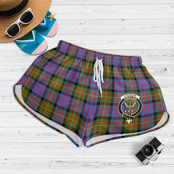 Carnegie Ancient Tartan Womens Shorts with Family Crest