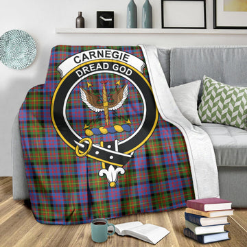 Carnegie Ancient Tartan Blanket with Family Crest
