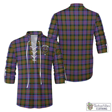 Carnegie Ancient Tartan Men's Scottish Traditional Jacobite Ghillie Kilt Shirt with Family Crest