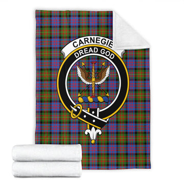 Carnegie Ancient Tartan Blanket with Family Crest