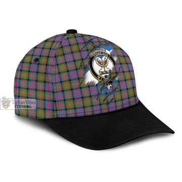 Carnegie Ancient Tartan Classic Cap with Family Crest In Me Style