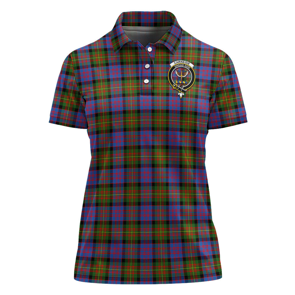 carnegie-ancient-tartan-polo-shirt-with-family-crest-for-women