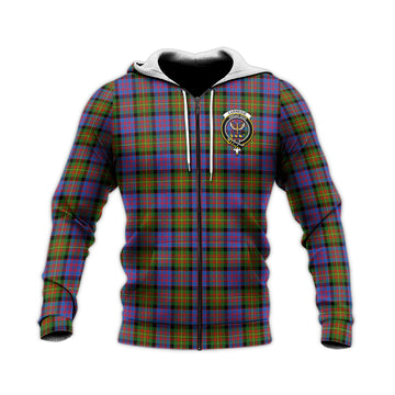 Carnegie Ancient Tartan Knitted Hoodie with Family Crest