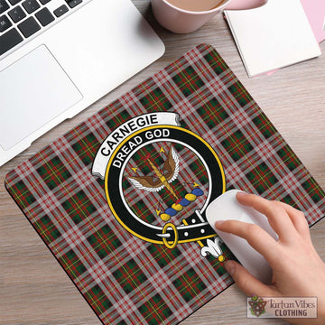 Carnegie Dress Tartan Mouse Pad with Family Crest