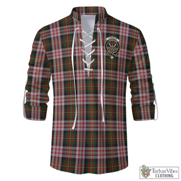Carnegie Dress Tartan Men's Scottish Traditional Jacobite Ghillie Kilt Shirt with Family Crest