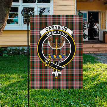 Carnegie Dress Tartan Flag with Family Crest