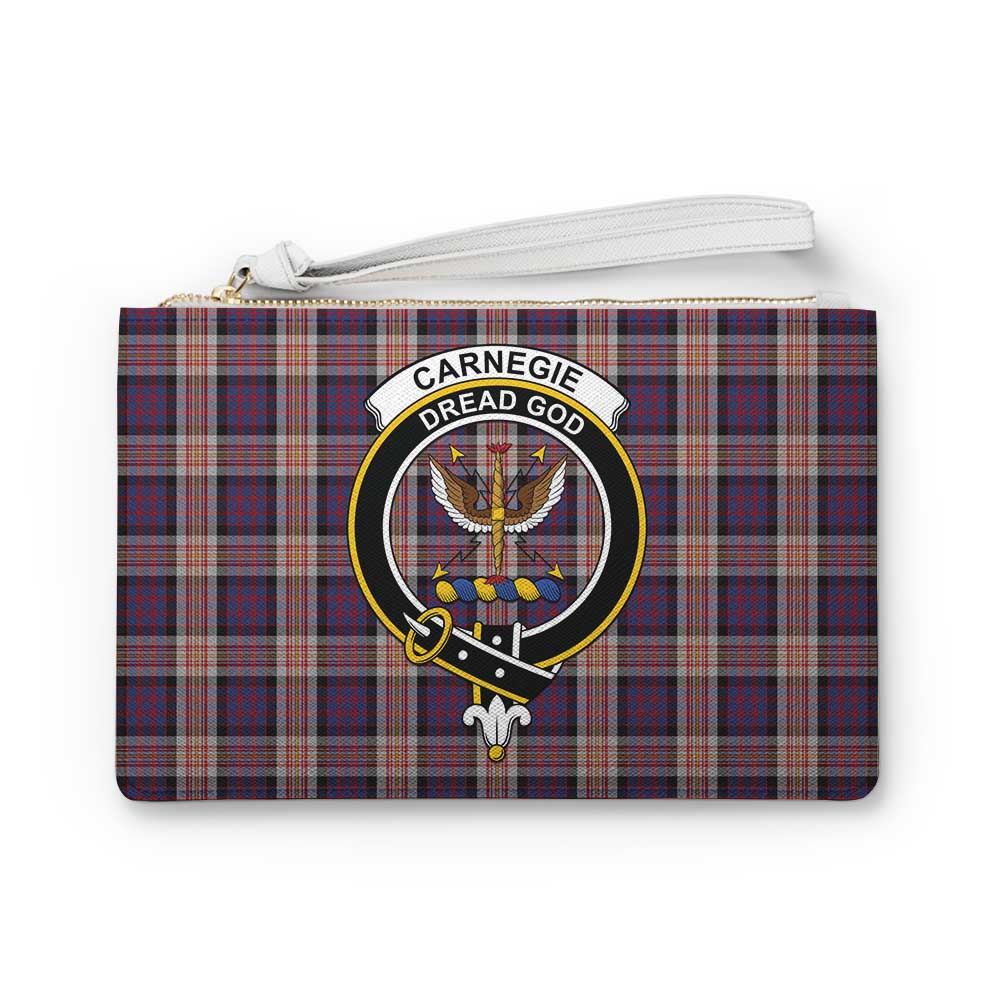 Tartan Vibes Clothing Carnegie Family Crest Tartan Clutch Bag