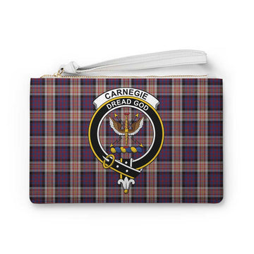 Tartan Vibes Clothing Carnegie Family Crest Tartan Clutch Bag