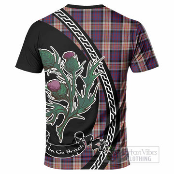 Carnegie Family Crest Tartan T-Shirt Alba Thistle Inspired