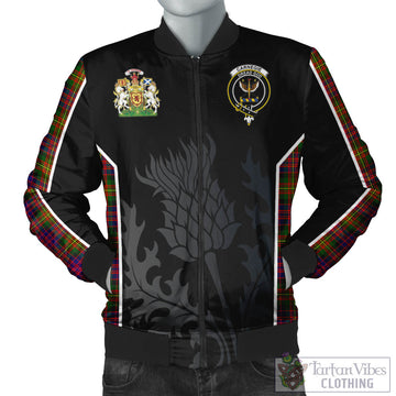 Carnegie Modern Tartan Bomber Jacket with Family Crest and Scottish Thistle Vibes Sport Style