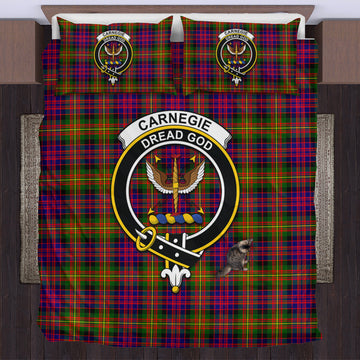 Carnegie Modern Tartan Bedding Set with Family Crest
