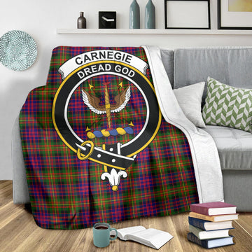 Carnegie Modern Tartan Blanket with Family Crest