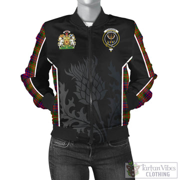 Carnegie Modern Tartan Bomber Jacket with Family Crest and Scottish Thistle Vibes Sport Style