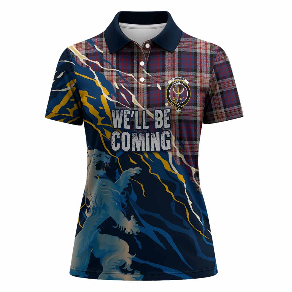Carnegie Scotland Tartan Women Polo Shirt WC2026 Football - We'll Be Coming