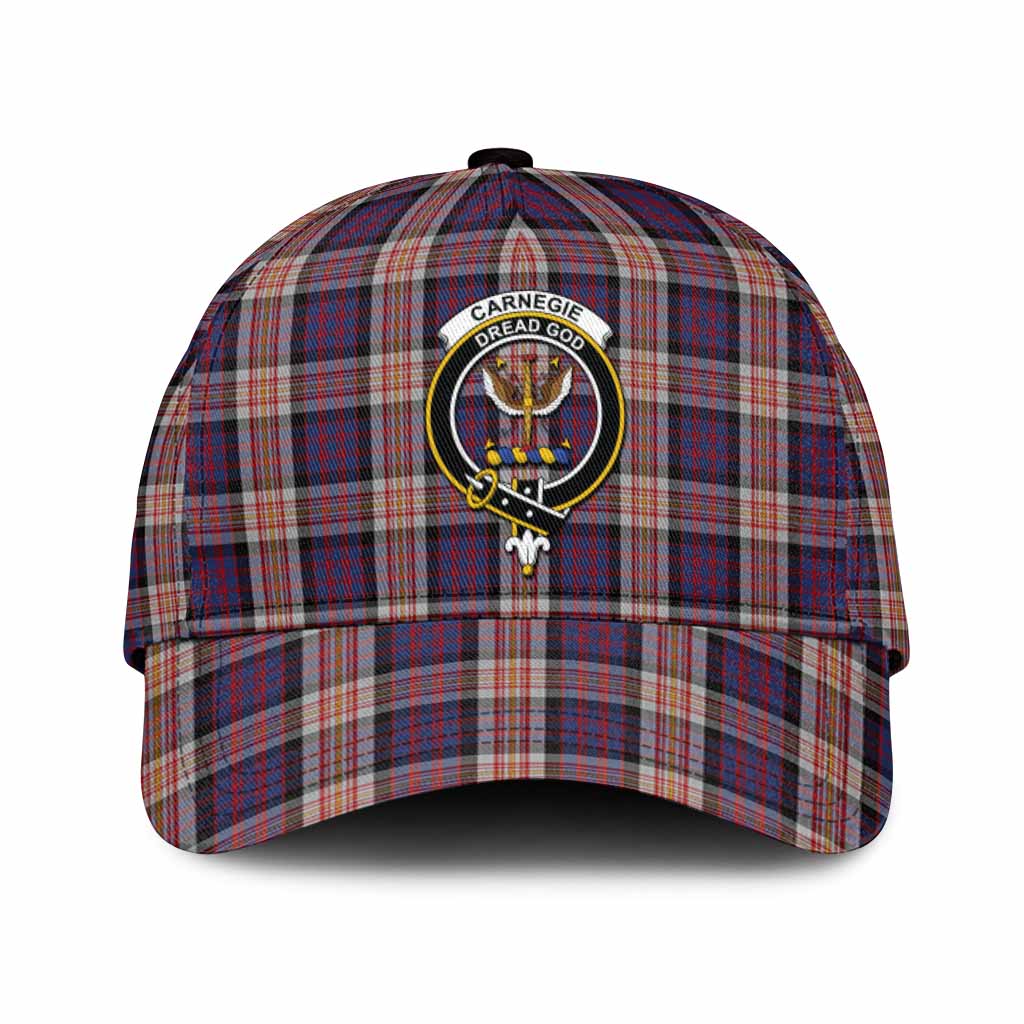 Carnegie Tartan Classic Cap with Family Crest
