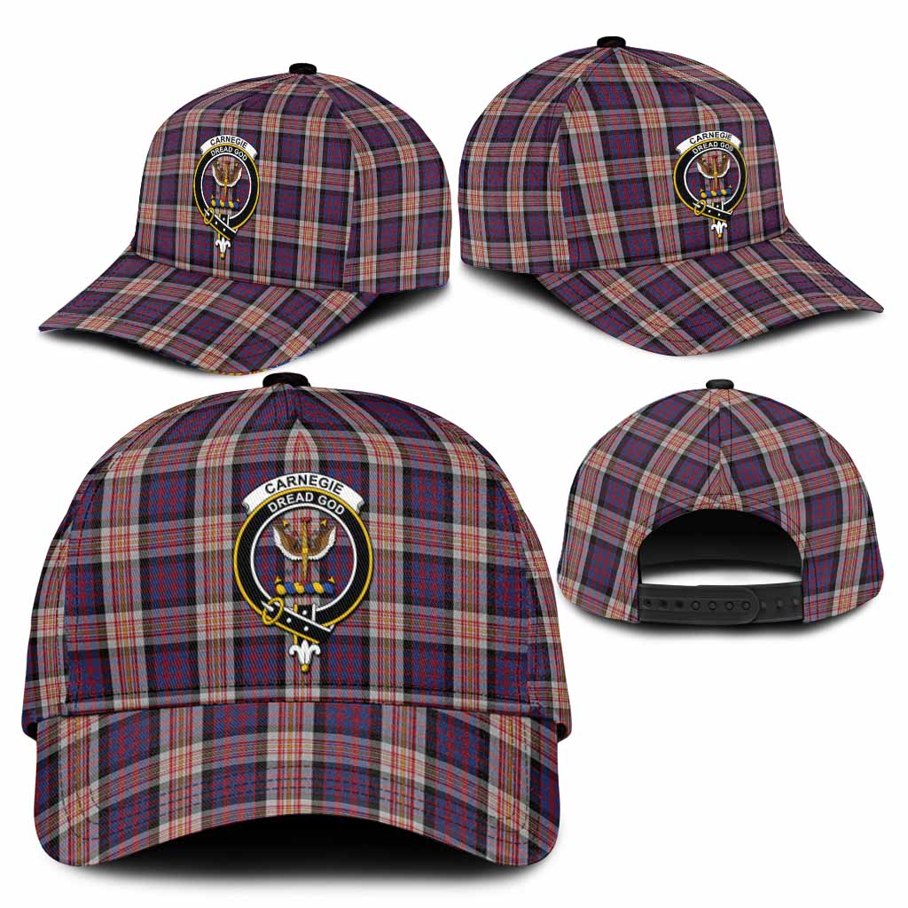 Carnegie Tartan Classic Cap with Family Crest
