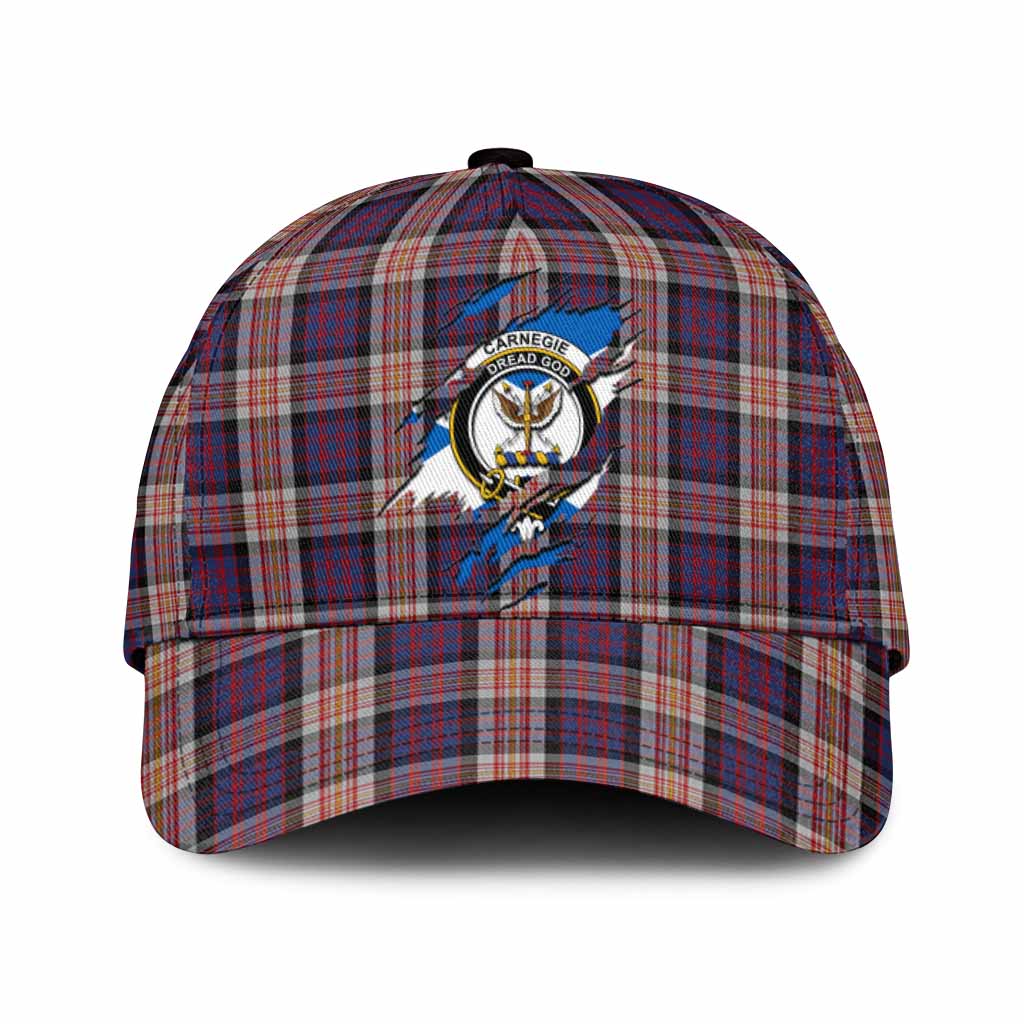 Carnegie Tartan Classic Cap with Family Crest In Me Style