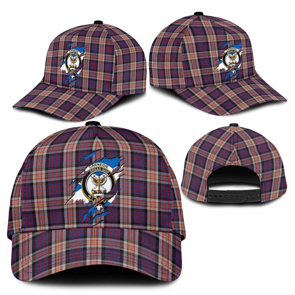Carnegie Tartan Classic Cap with Family Crest In Me Style