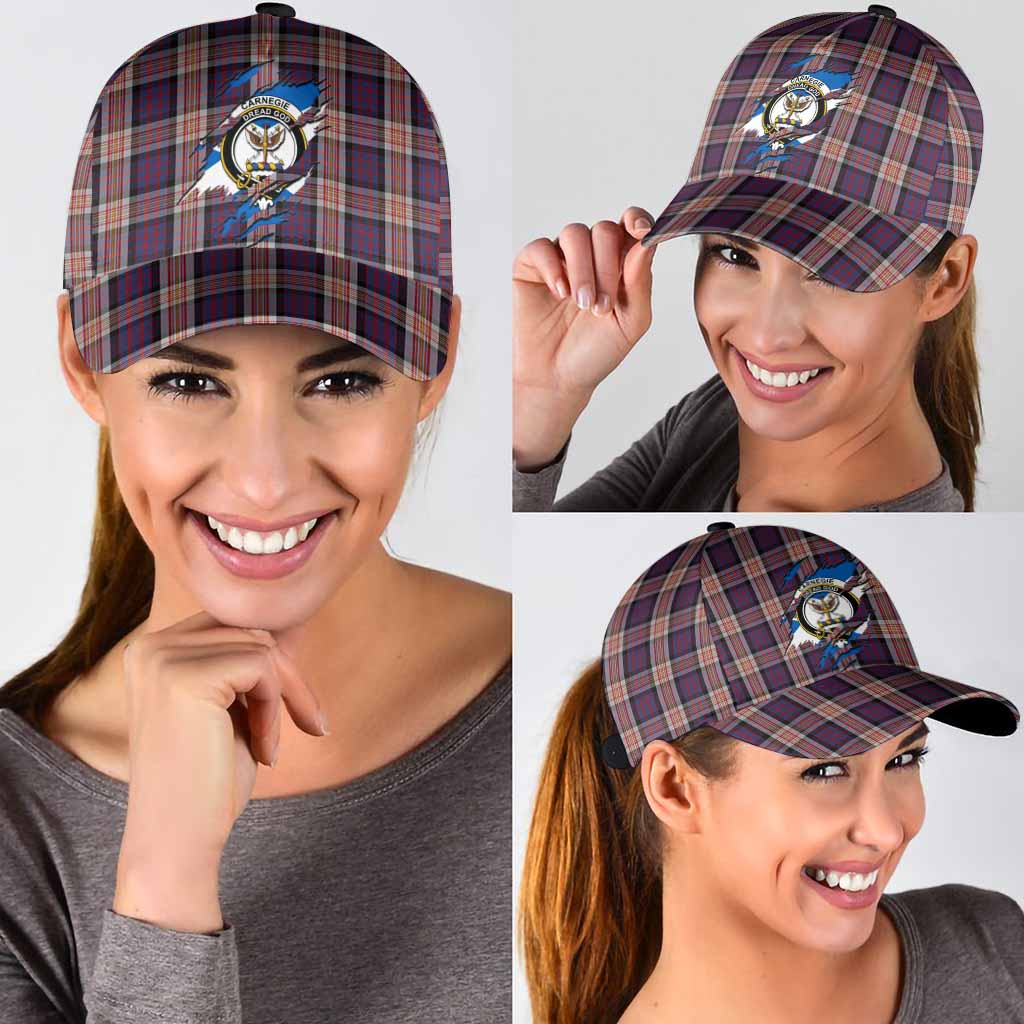 Carnegie Tartan Classic Cap with Family Crest In Me Style