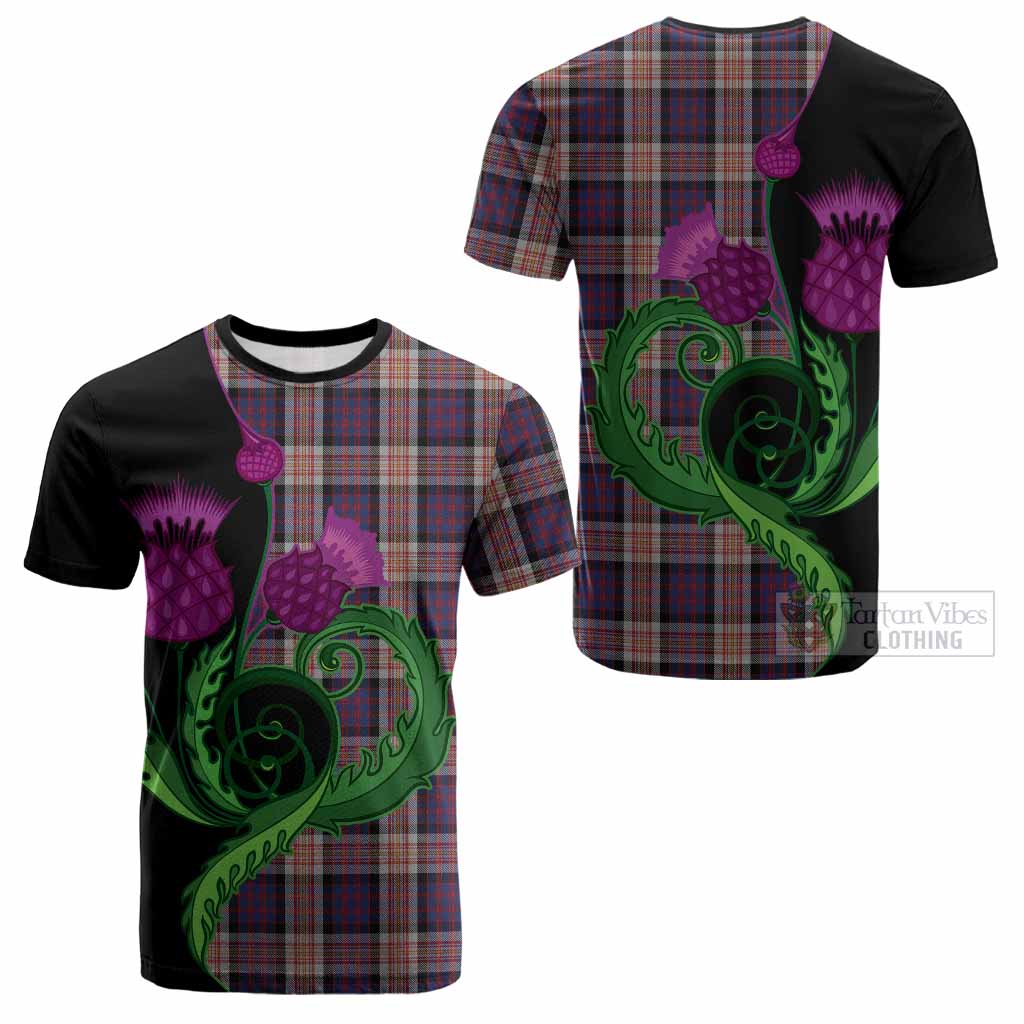 Carnegie Tartan Cotton T-shirt Traditional Scottish Thistle