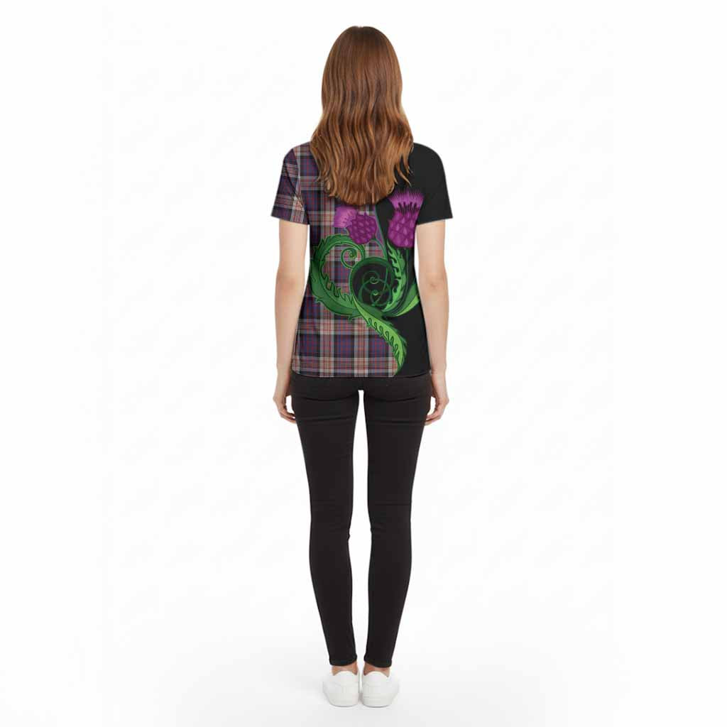 Carnegie Tartan Cotton T-shirt Traditional Scottish Thistle