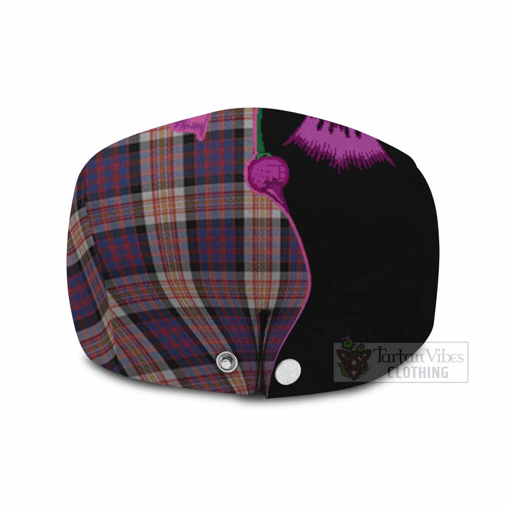 Carnegie Tartan Flat Cap, Jeff Cap Traditional Scottish Thistle