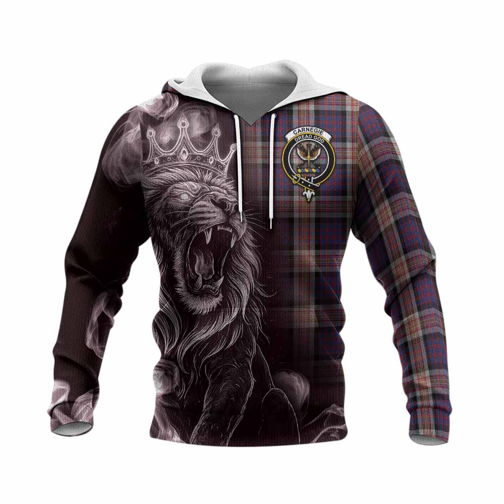 Carnegie Tartan Knitted Hoodie Roaring Lion Heritage