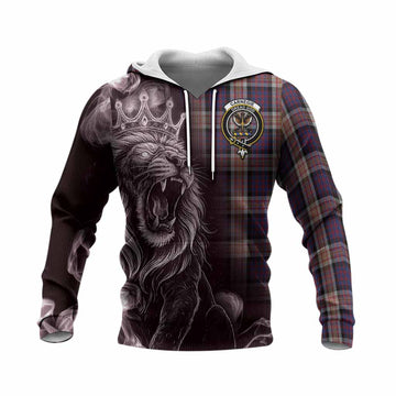 Carnegie Tartan Knitted Hoodie Roaring Lion Heritage