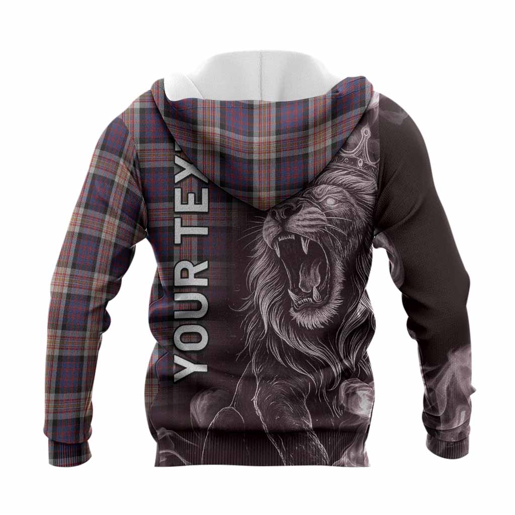 Carnegie Tartan Knitted Hoodie Roaring Lion Heritage