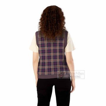 Carnegie Tartan Knitted V-Neck Vest with Family Crest