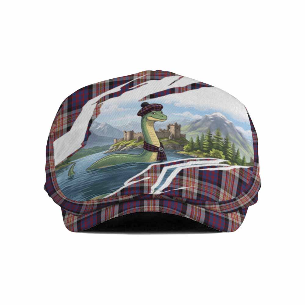 Carnegie Tartan Loch Ness Monster Scottish Heritage Art Flat Cap, Jeff Cap