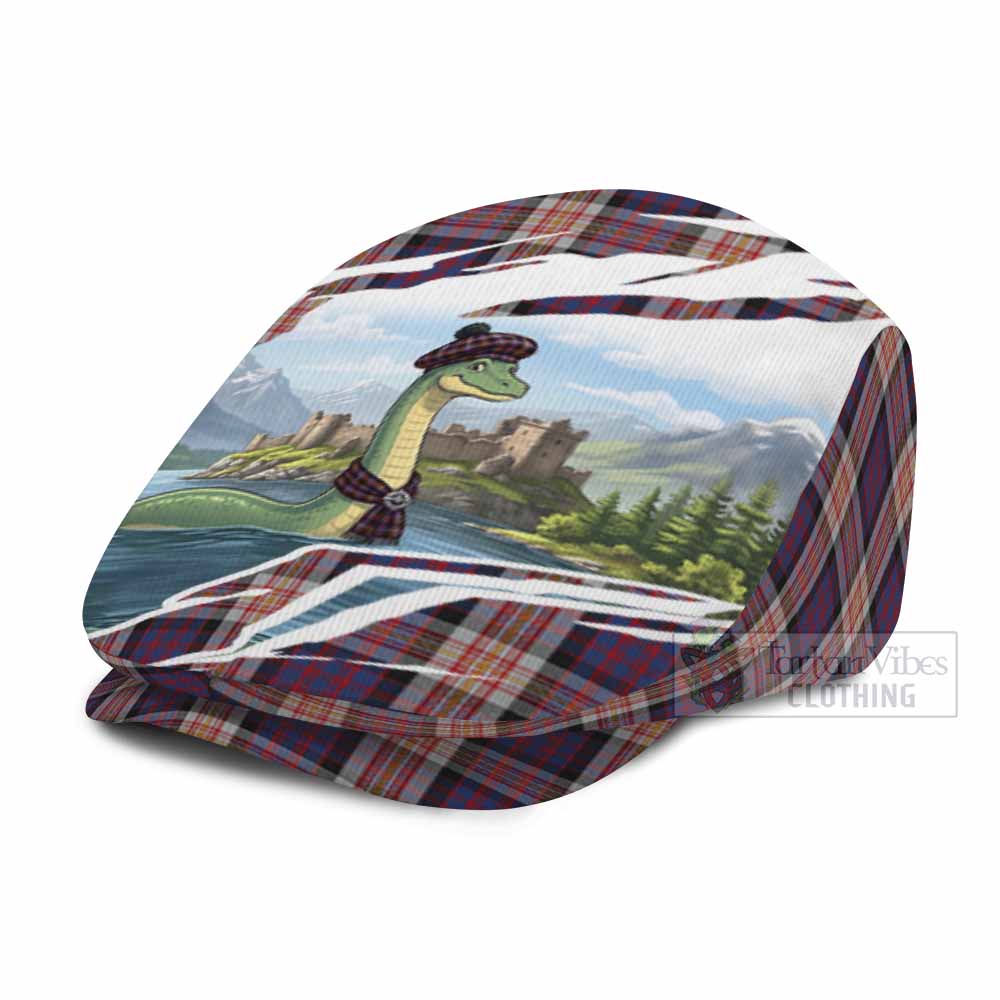 Carnegie Tartan Loch Ness Monster Scottish Heritage Art Flat Cap, Jeff Cap