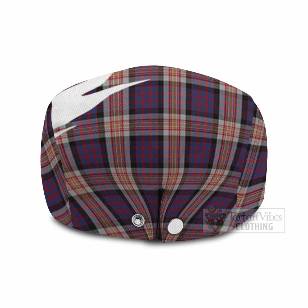 Carnegie Tartan Loch Ness Monster Scottish Heritage Art Flat Cap, Jeff Cap