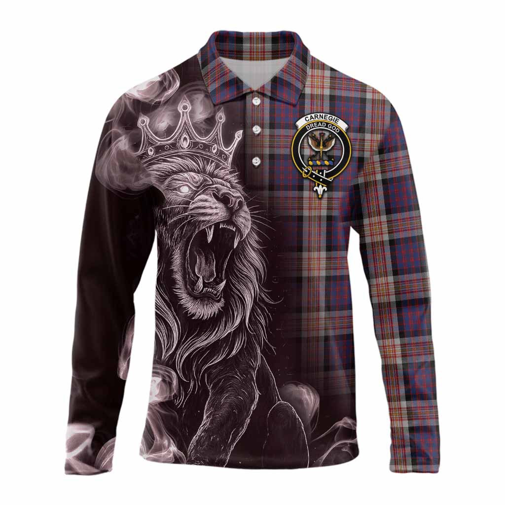 Carnegie Tartan Long Sleeve Polo Shirt Roaring Lion Heritage
