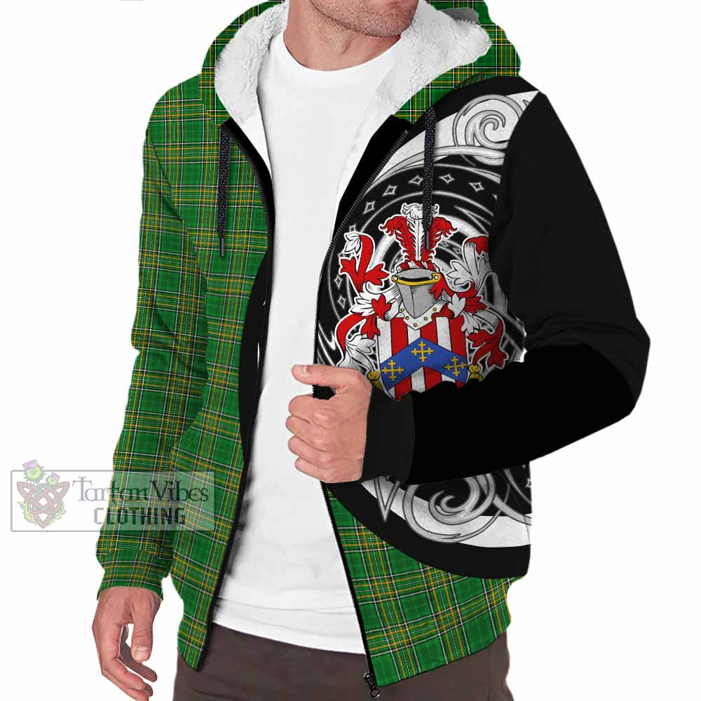 Tartan Vibes Clothing Carpenter Irish Clan Sherpa Hoodie Celtic Circle Style