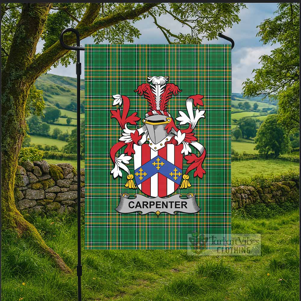 Carpenter Irish Clan Tartan Flag with Coat of Arms