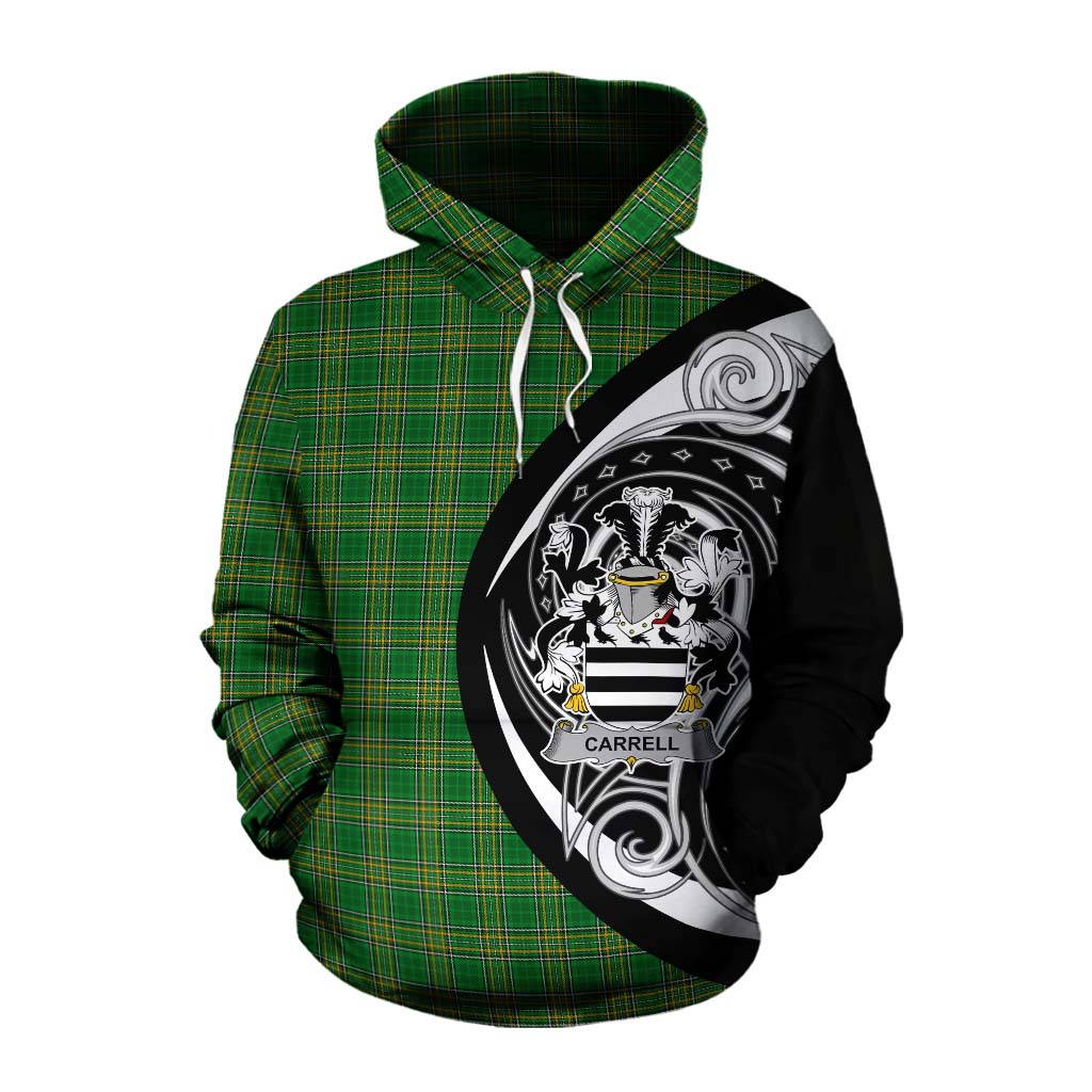 Tartan Vibes Clothing Carrell Irish Clan Cotton Hoodie Celtic Circle Style