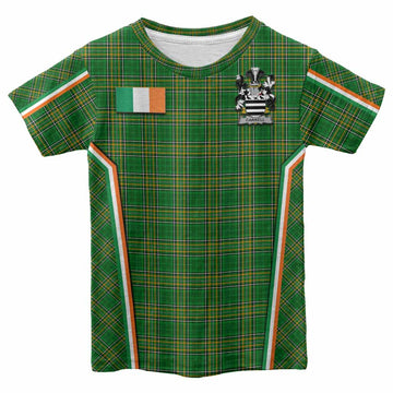 Carrell Irish Clan Coat of Arm Tartan Kid T-shirt Flag Style
